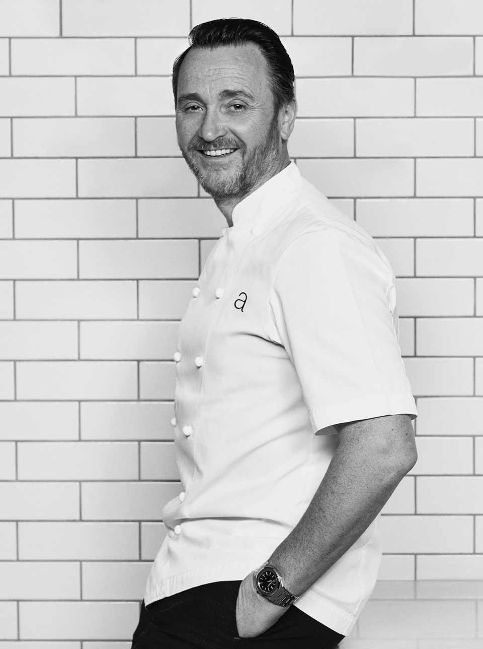 Chef Jason Atherton in his Harrods Social restaurant at Harrods