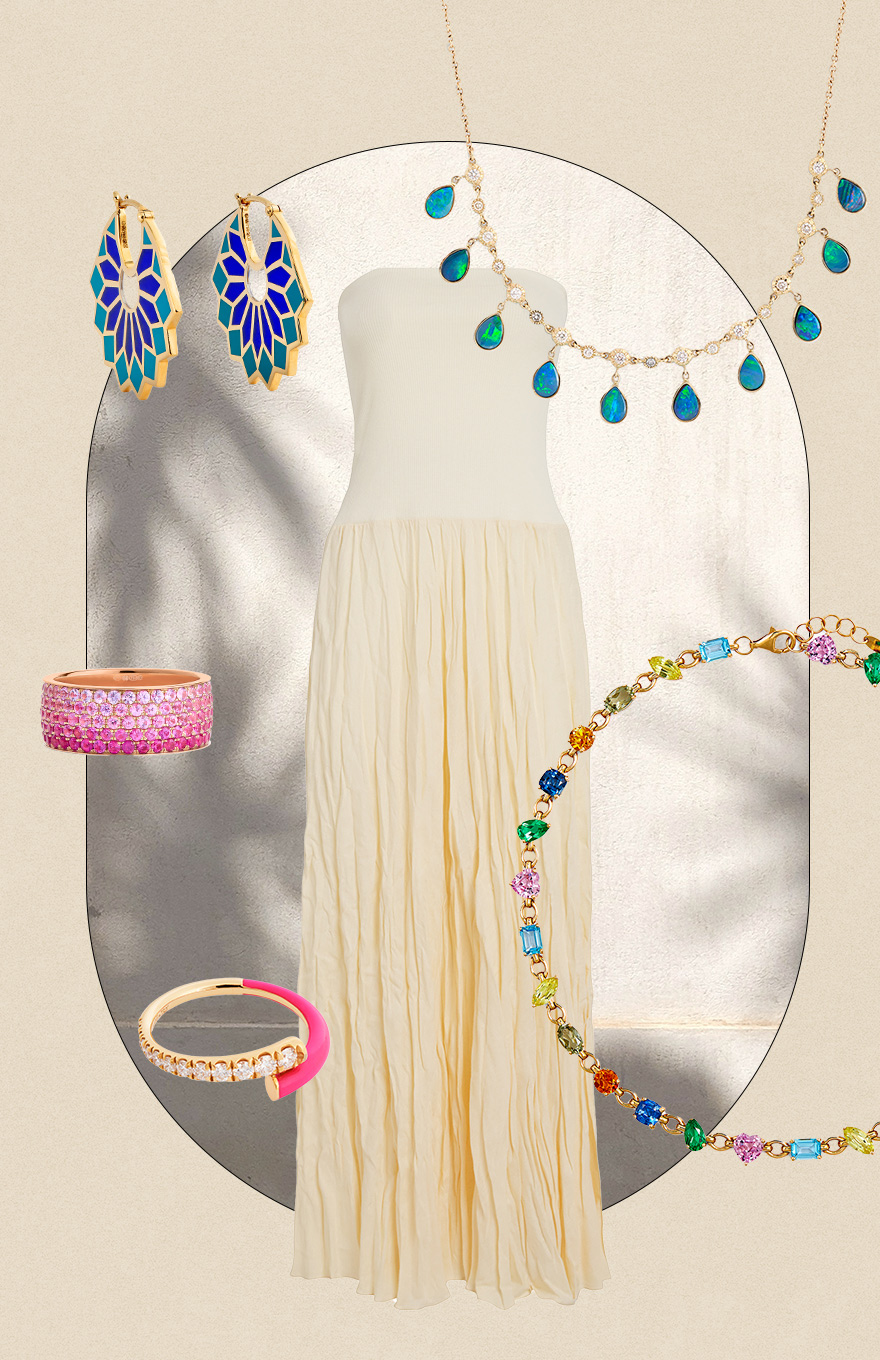 Coloured jewellery