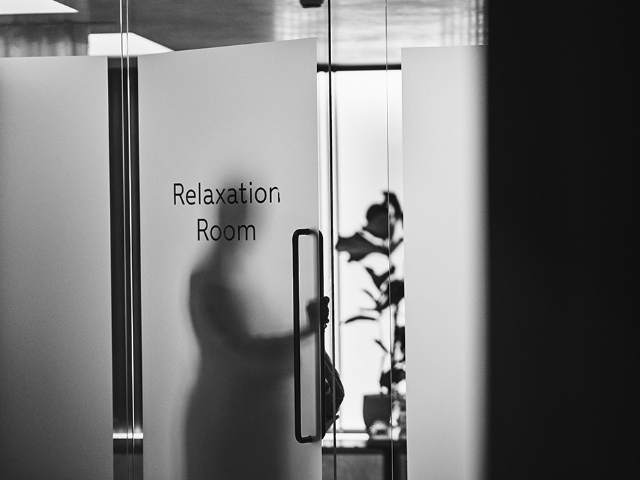 The relaxation room at the Wellness Clinic at Harrods