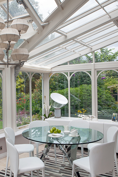 Conservatory with dining table