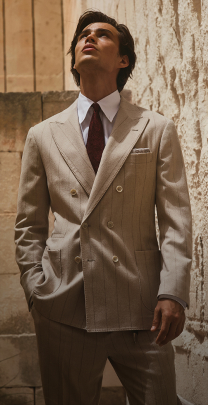 Man wearing a Brunello Cucinelli suit