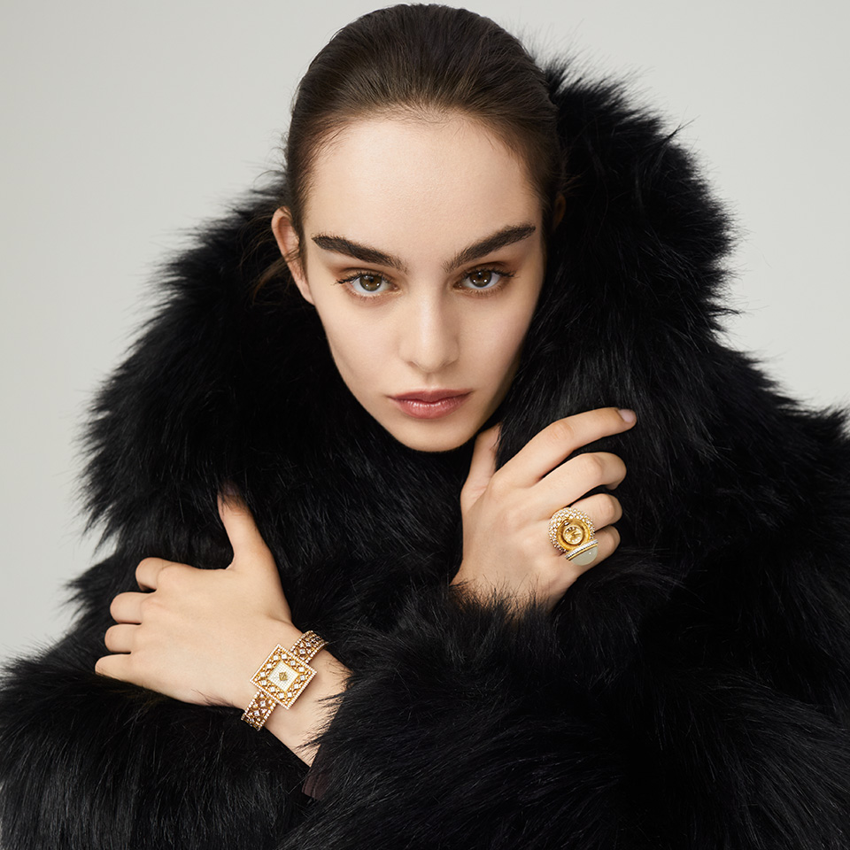 Model wearing Buccellati Fine Watch and Fine Jewellery