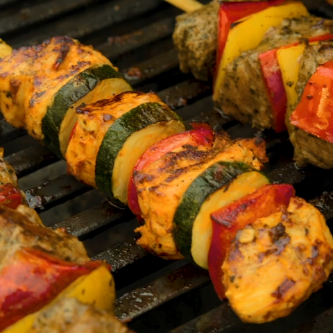 Beef Skewers on bbq