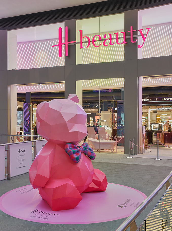 Bear at H beauty Edinburgh store