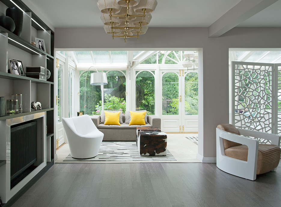 View through to the conservatory showing seating area