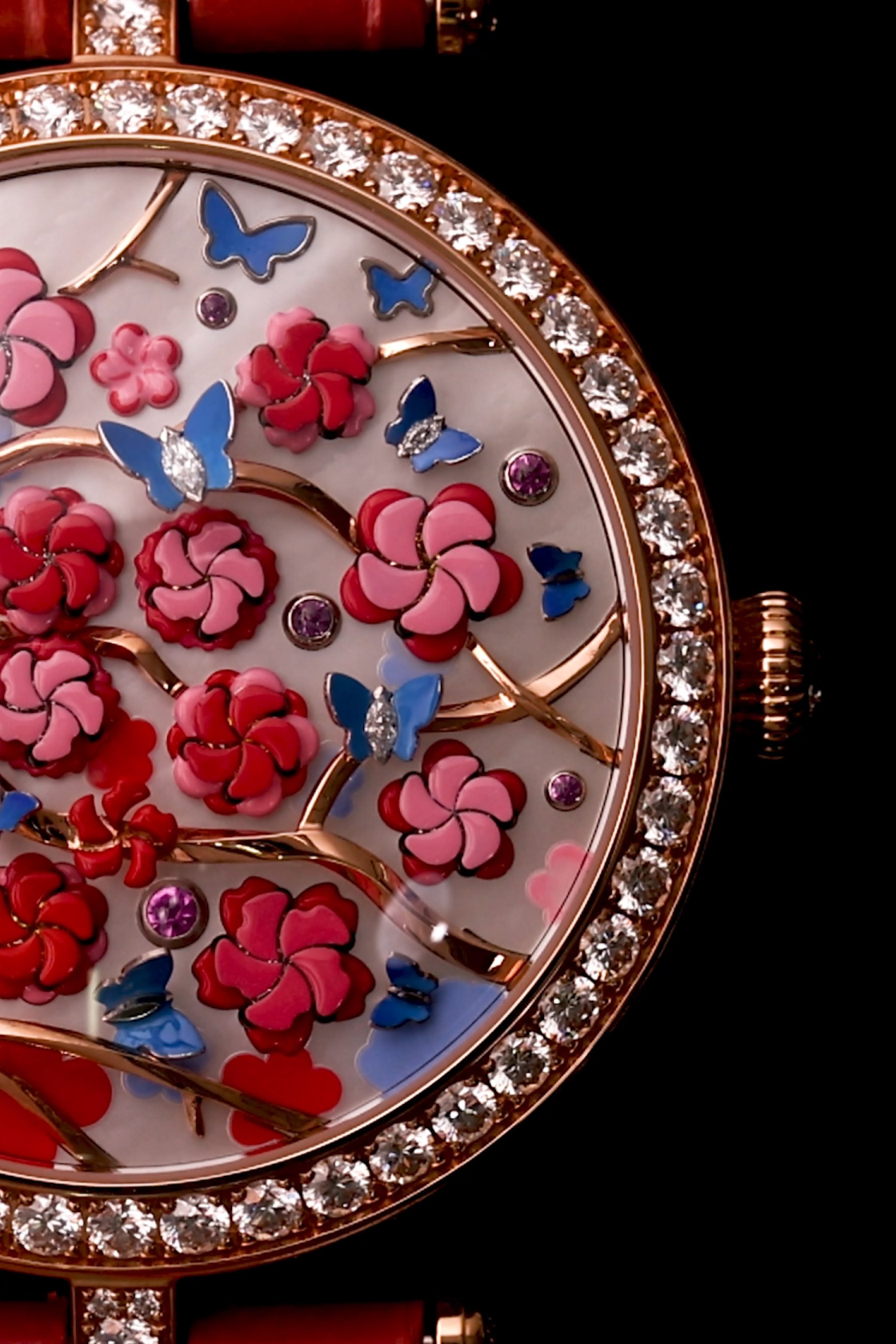 Van Cleef Magnified Floral Watch