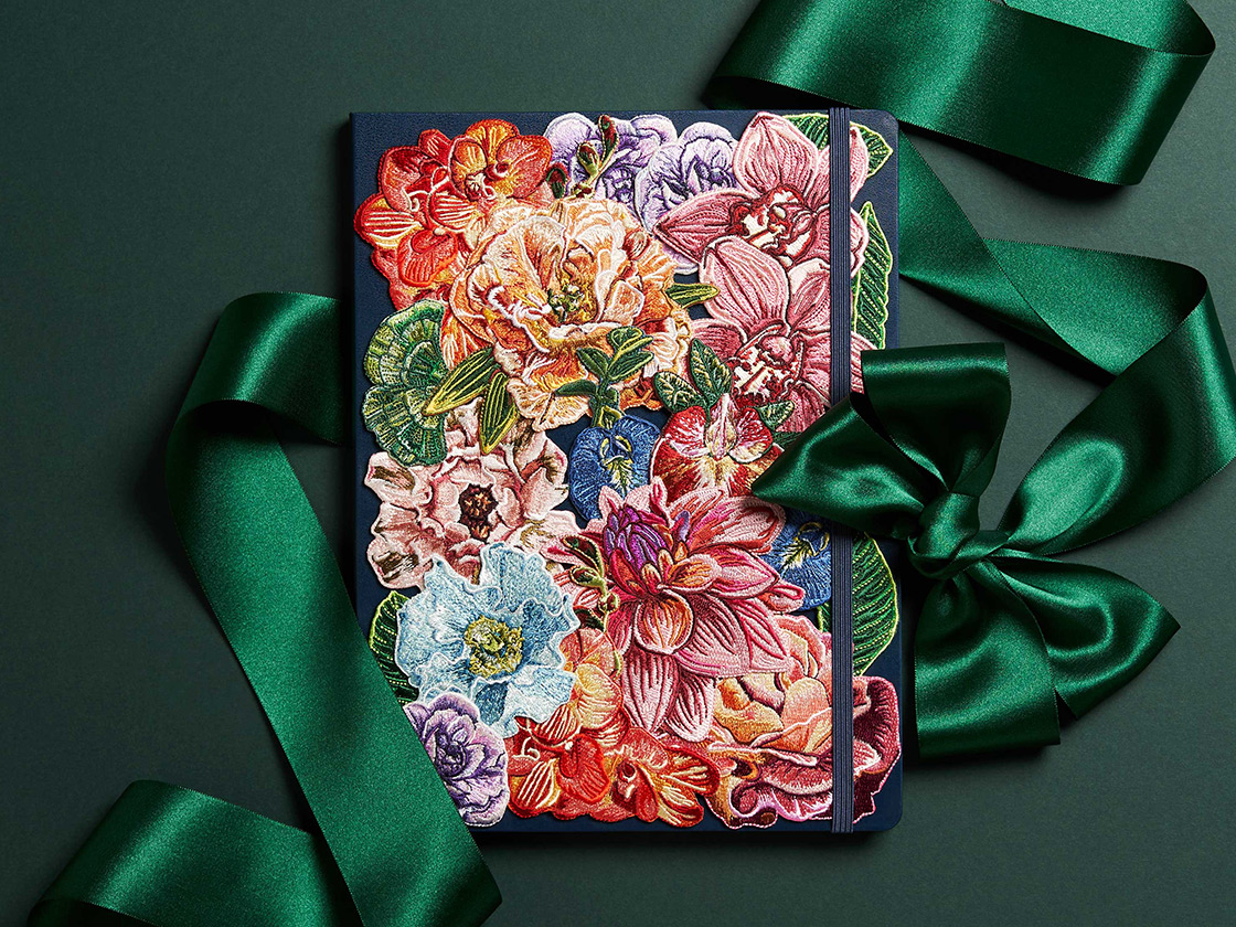 Rose embellished notebook