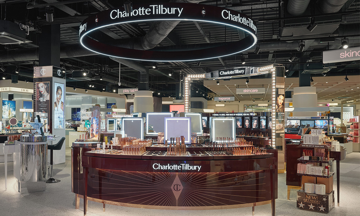 Charlotte Tilbury stand at H beauty Edinburgh