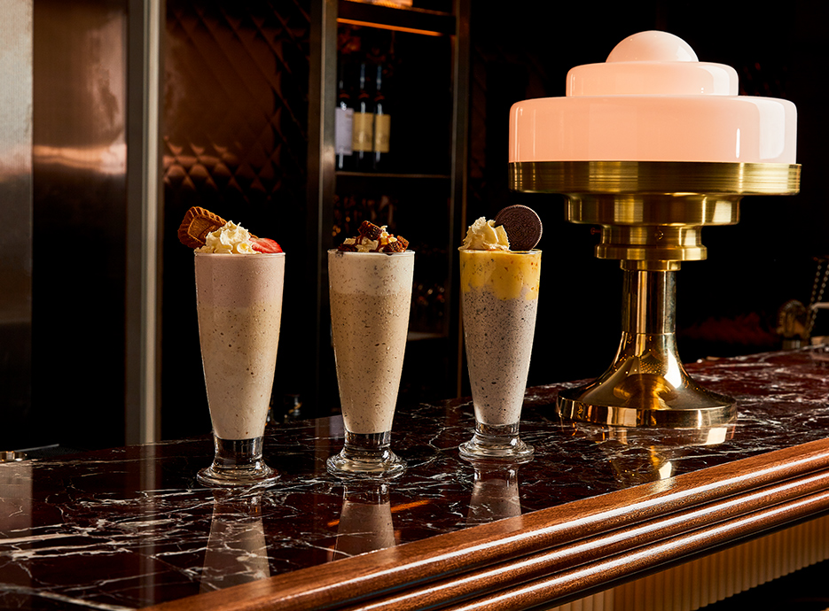 Milkshakes on the bar