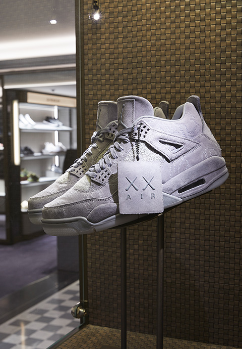 Nike Air Jordan sneakers on display at The Edit LDN boutique in Harrods