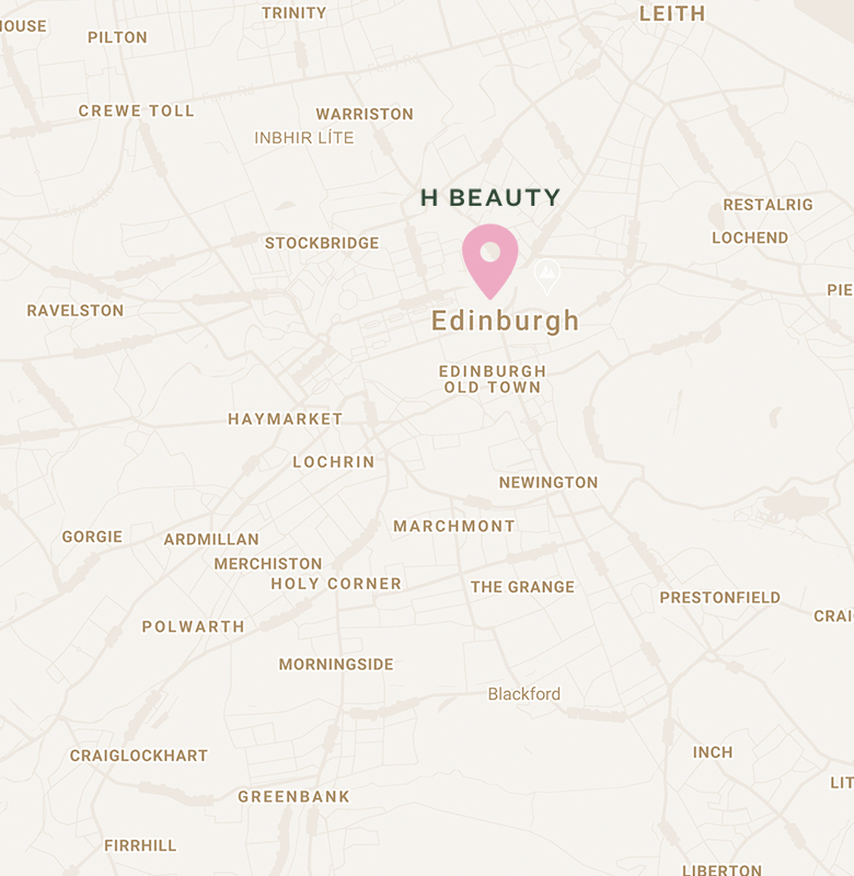 Map of area around H beauty Edinburgh